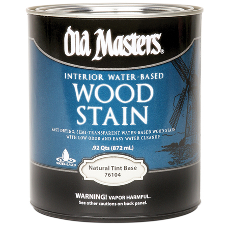 OLD MASTERS 1 Qt Natural Tint Base Water-Based Interior Wood Stain 76104